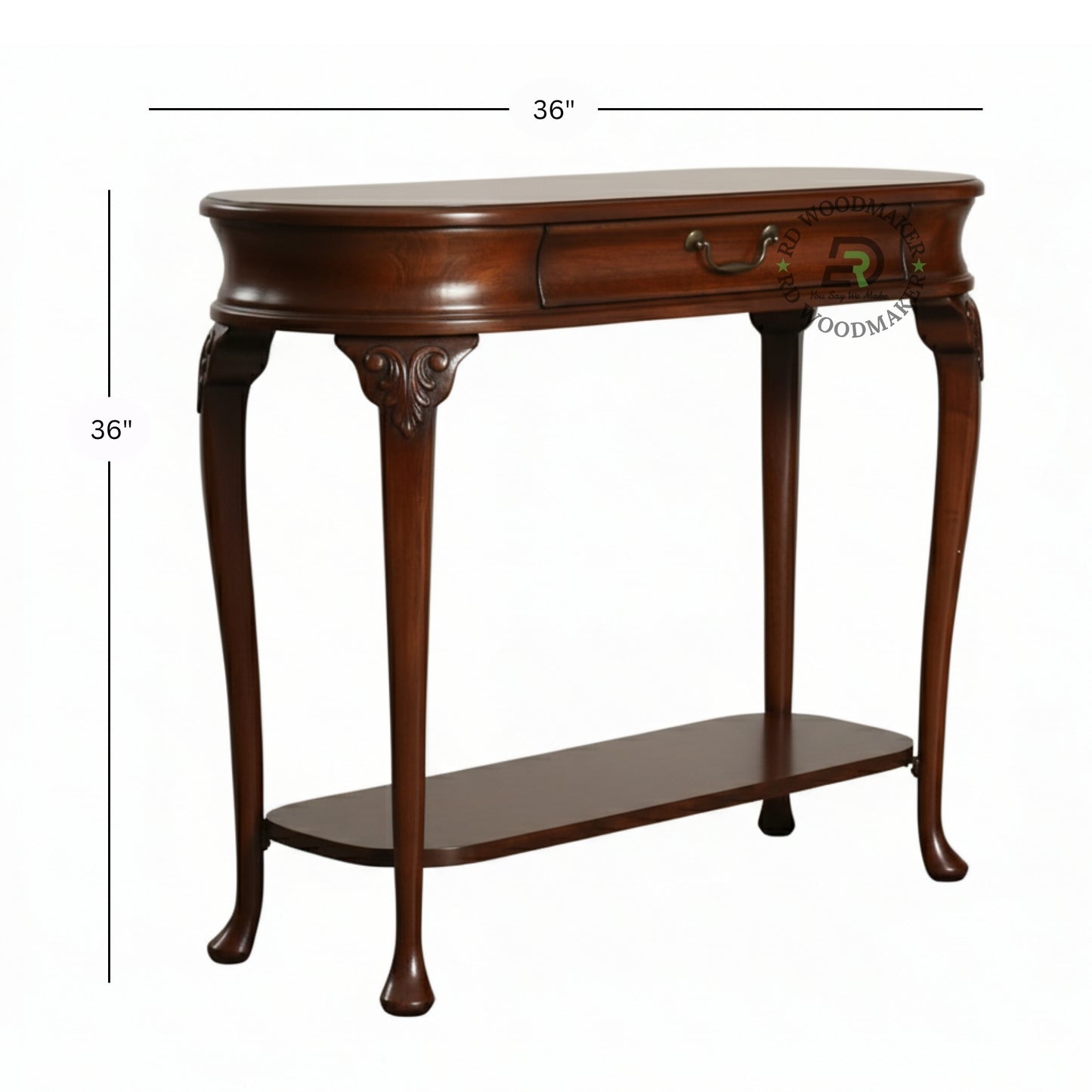 CLASSIC CURVED EDGE DRAWER CONSOLE TABLE