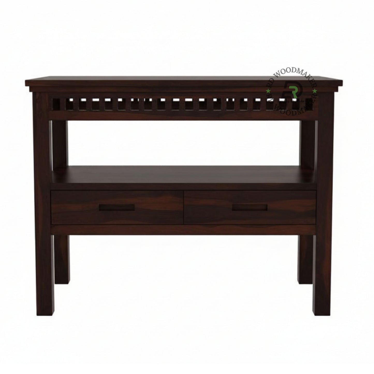 MODERN GRID PANEL STORAGE CONSOLE TABLE
