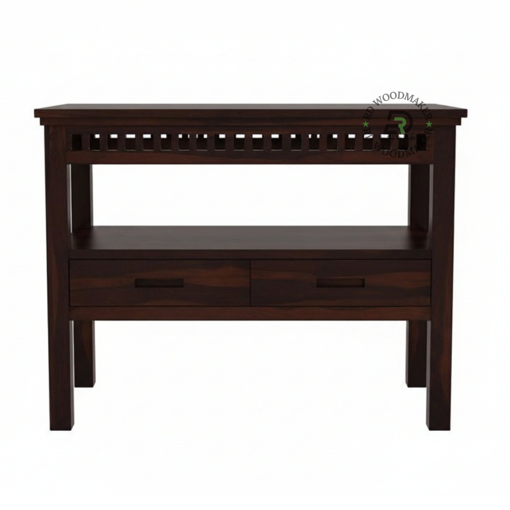 MODERN GRID PANEL STORAGE CONSOLE TABLE