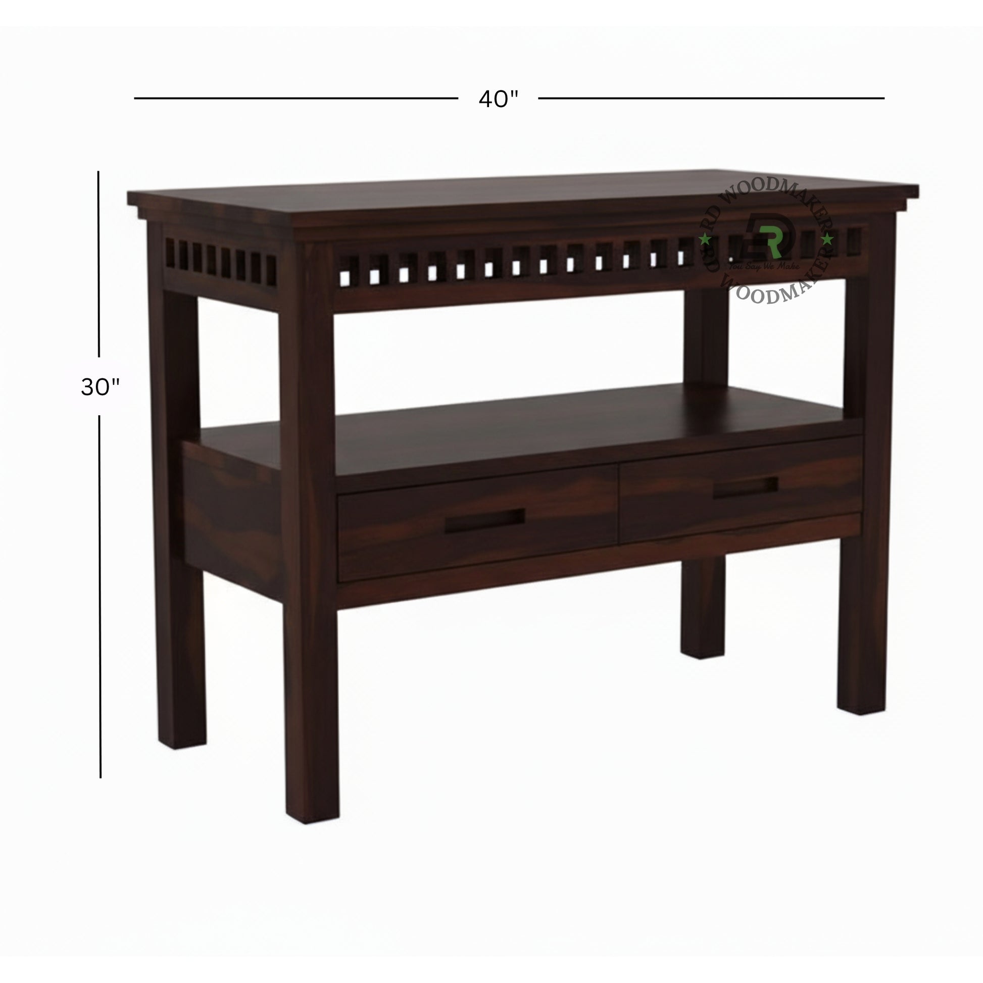 MODERN GRID PANEL STORAGE CONSOLE TABLE