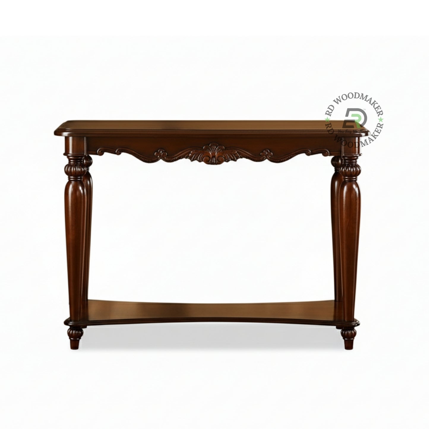 CLASSIC CARVED DOUBLE LEG CONSOLE TABLE