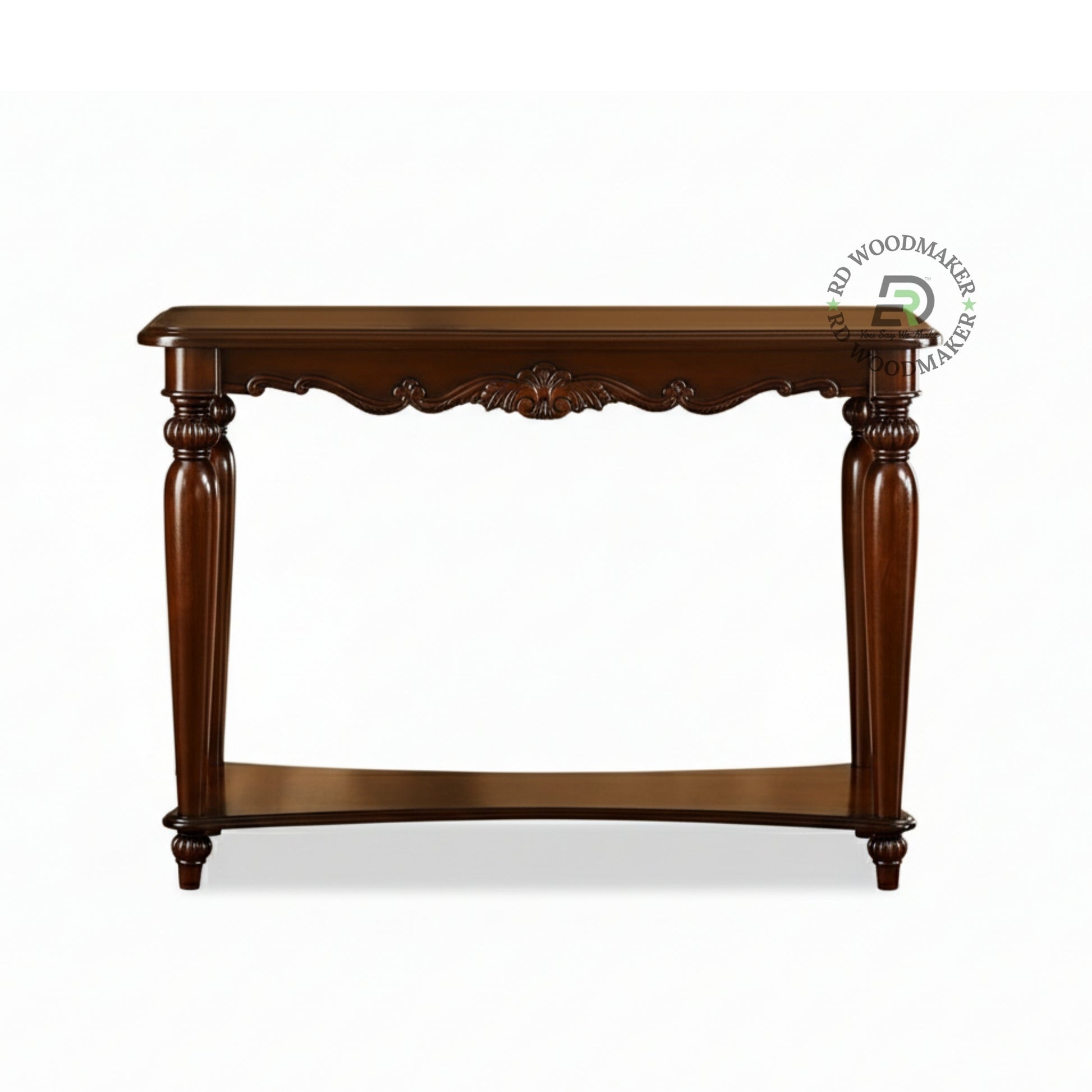 CLASSIC CARVED DOUBLE LEG CONSOLE TABLE