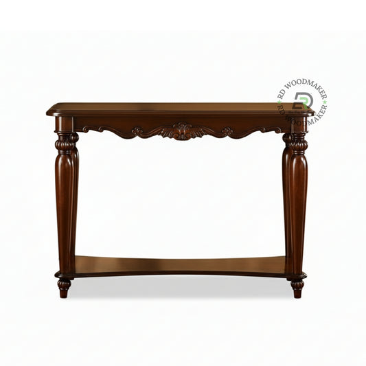 CLASSIC CARVED DOUBLE LEG CONSOLE TABLE