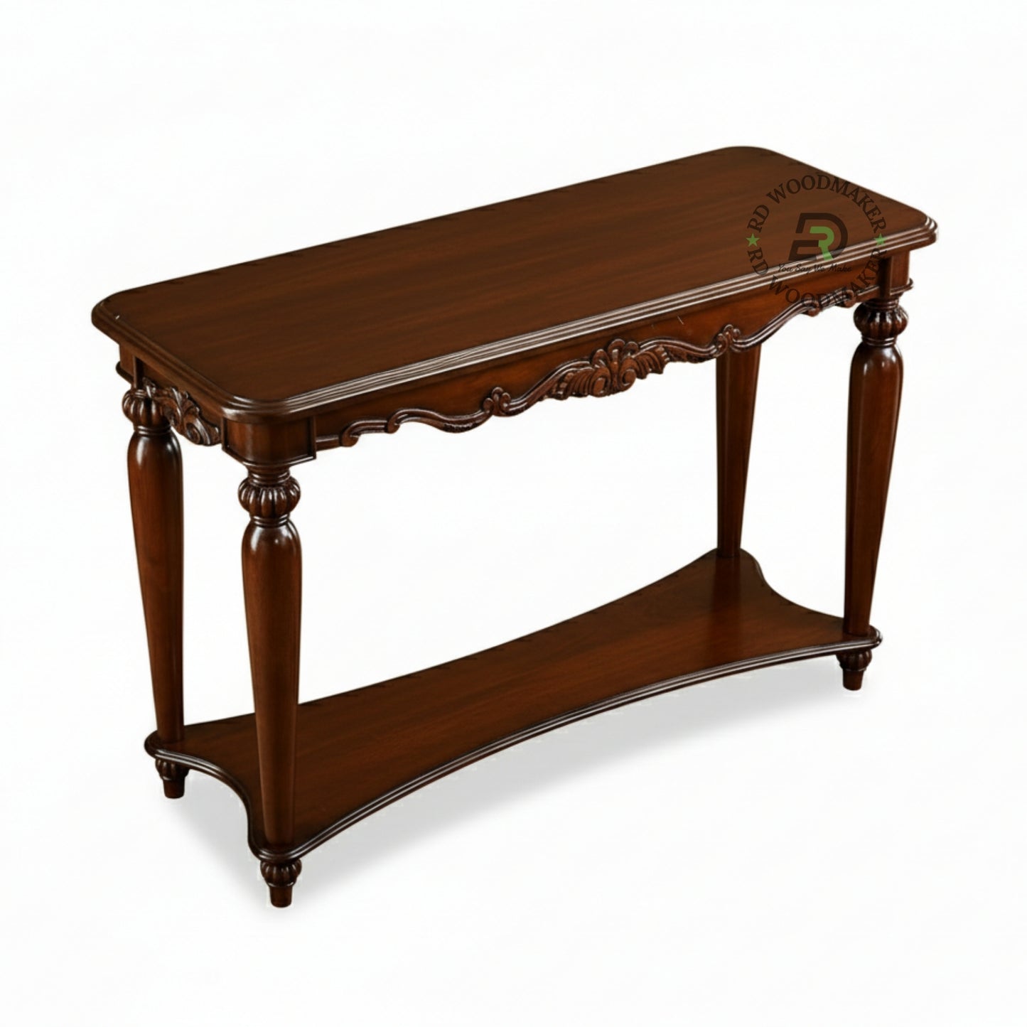CLASSIC CARVED DOUBLE LEG CONSOLE TABLE