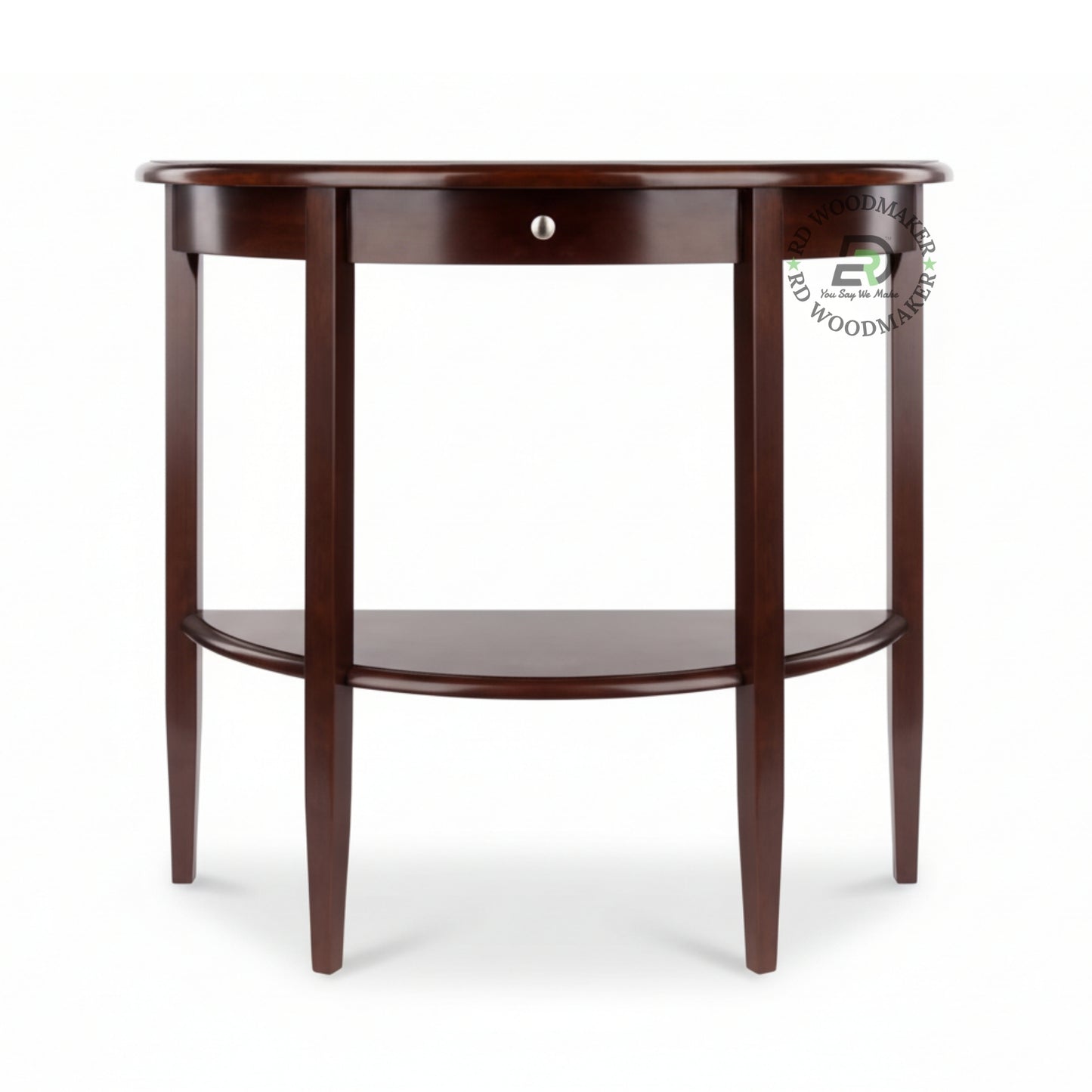CURVED FRONT SINGLE DRAWER CONSOLE TABLE