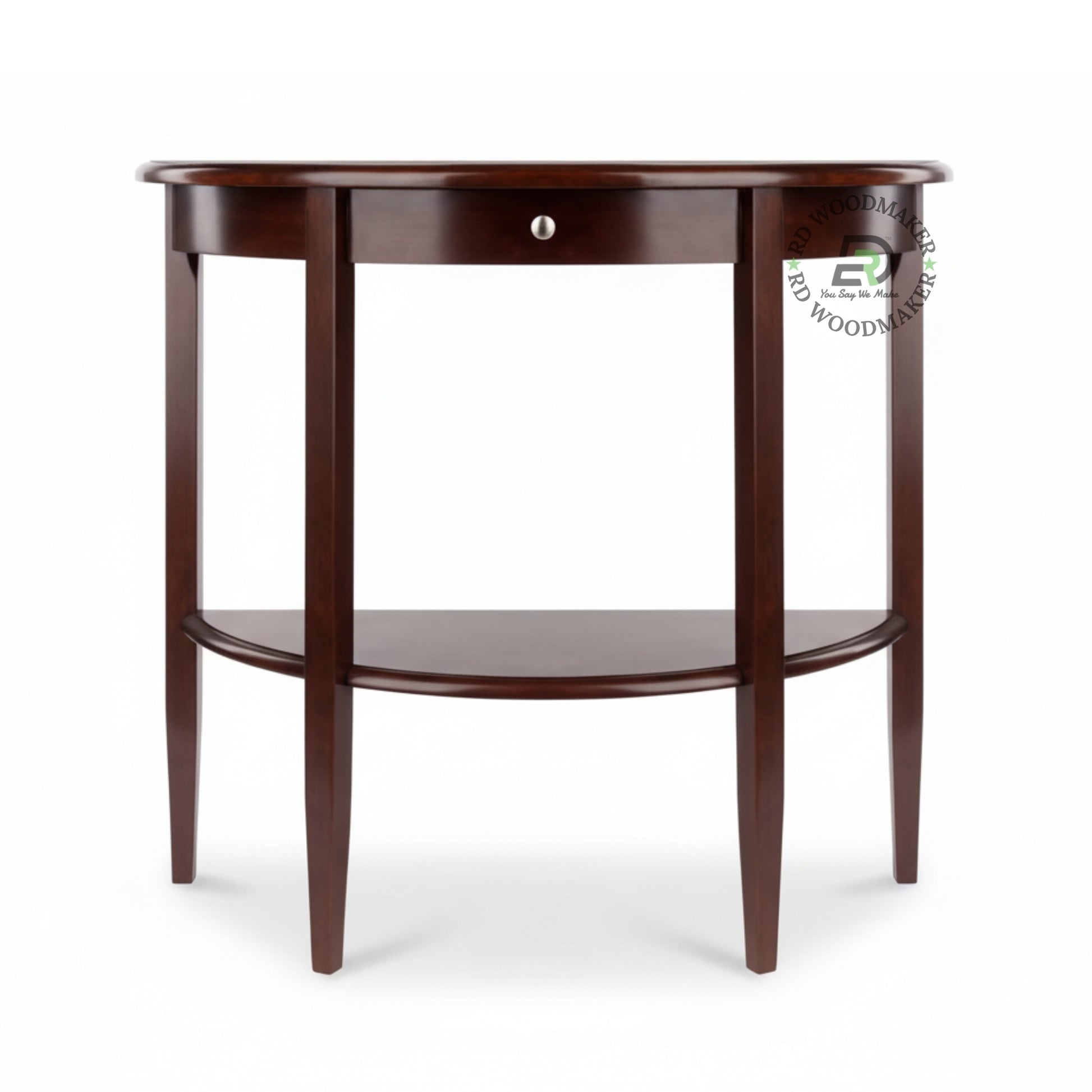 CURVED FRONT SINGLE DRAWER CONSOLE TABLE