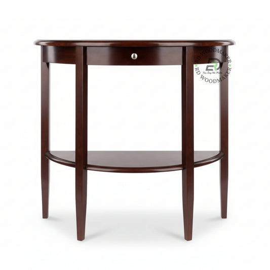 CURVED FRONT SINGLE DRAWER CONSOLE TABLE