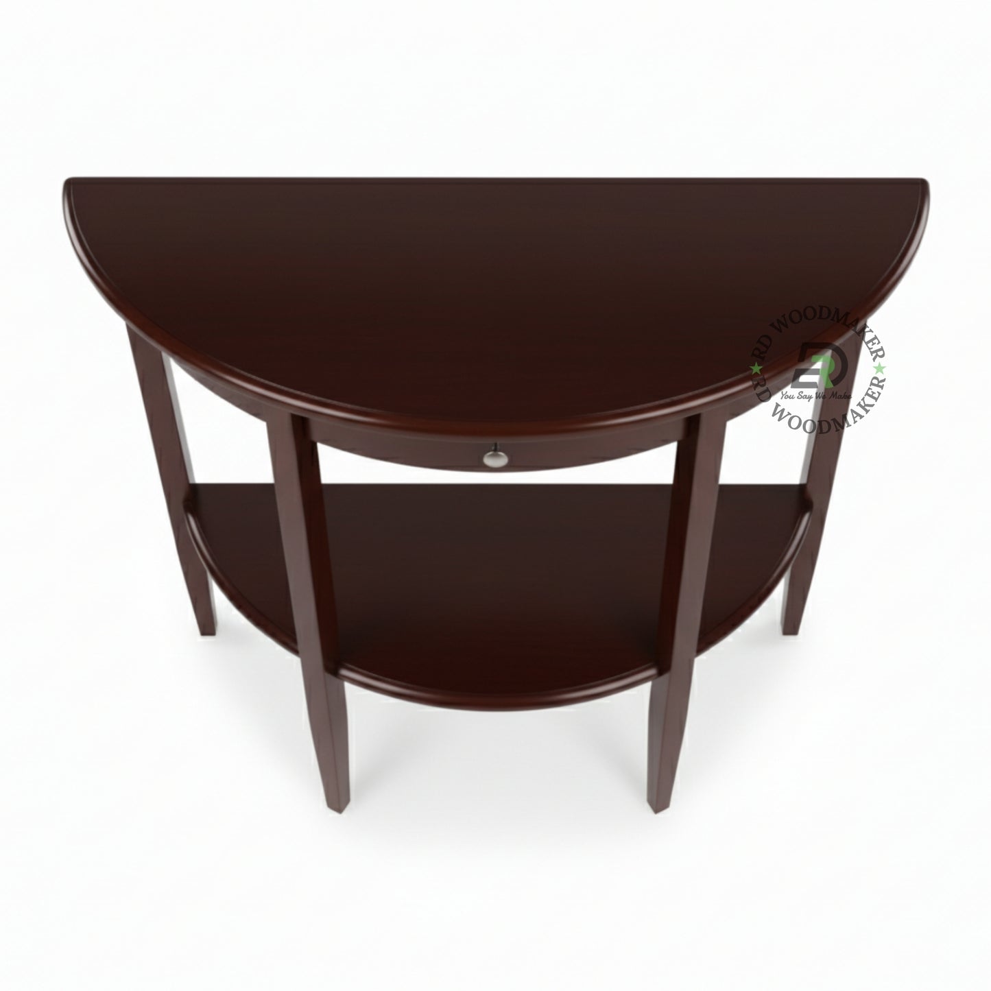 CURVED FRONT SINGLE DRAWER CONSOLE TABLE