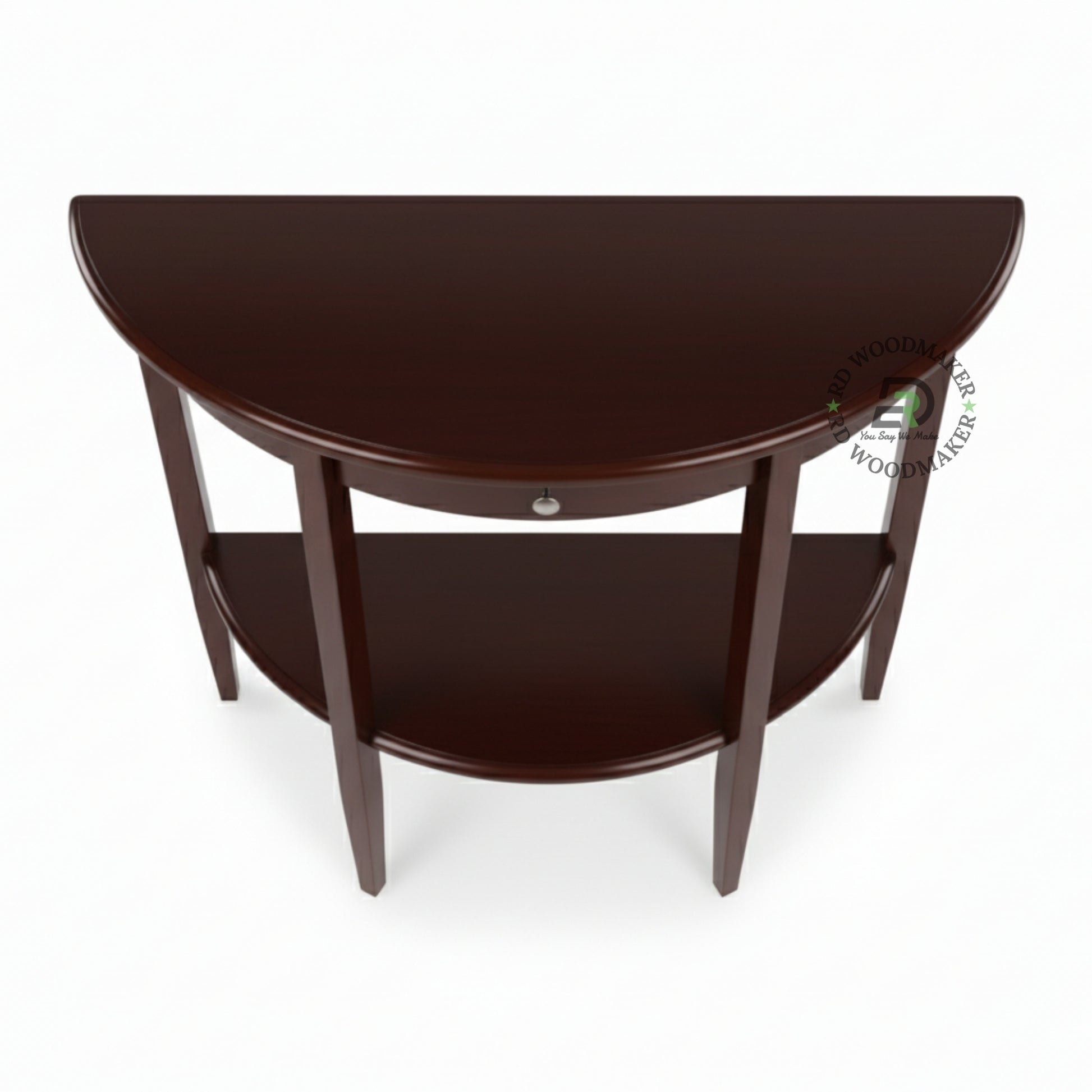 CURVED FRONT SINGLE DRAWER CONSOLE TABLE