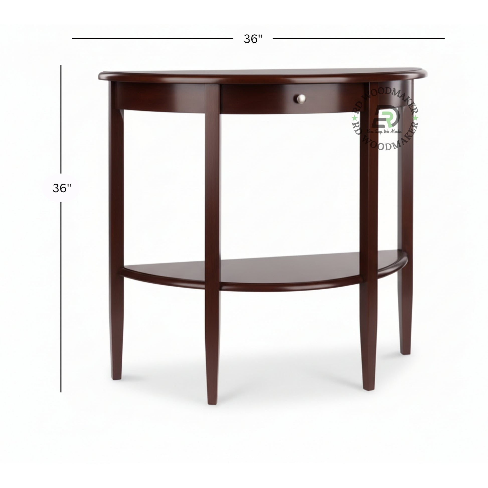 CURVED FRONT SINGLE DRAWER CONSOLE TABLE