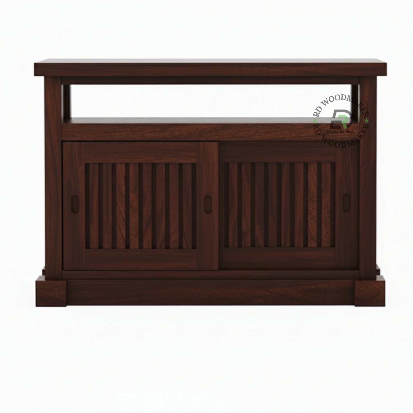 SLIDING PANEL STORAGE CONSOLE TABLE