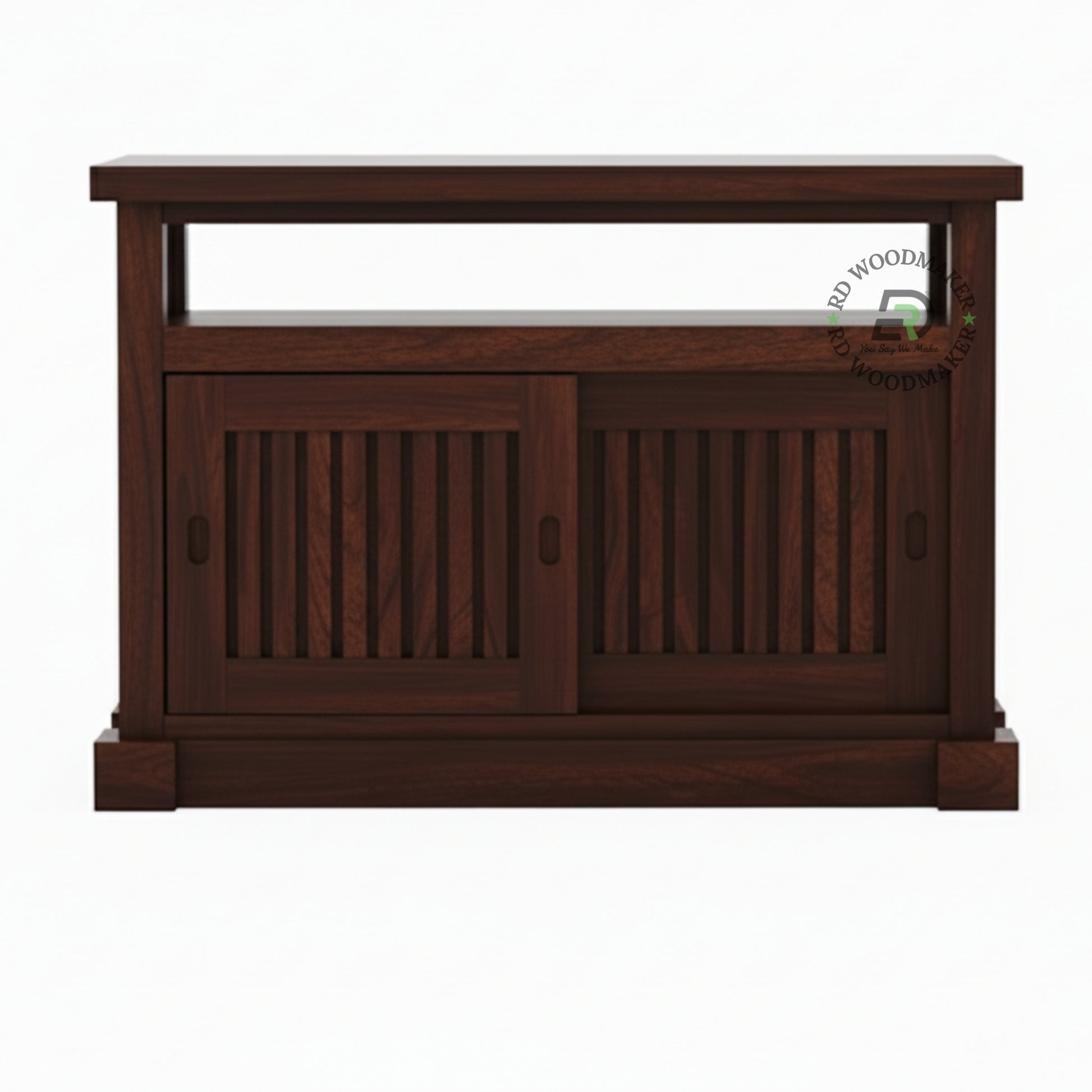 SLIDING PANEL STORAGE CONSOLE TABLE