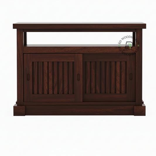 SLIDING PANEL STORAGE CONSOLE TABLE