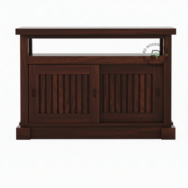 SLIDING PANEL STORAGE CONSOLE TABLE
