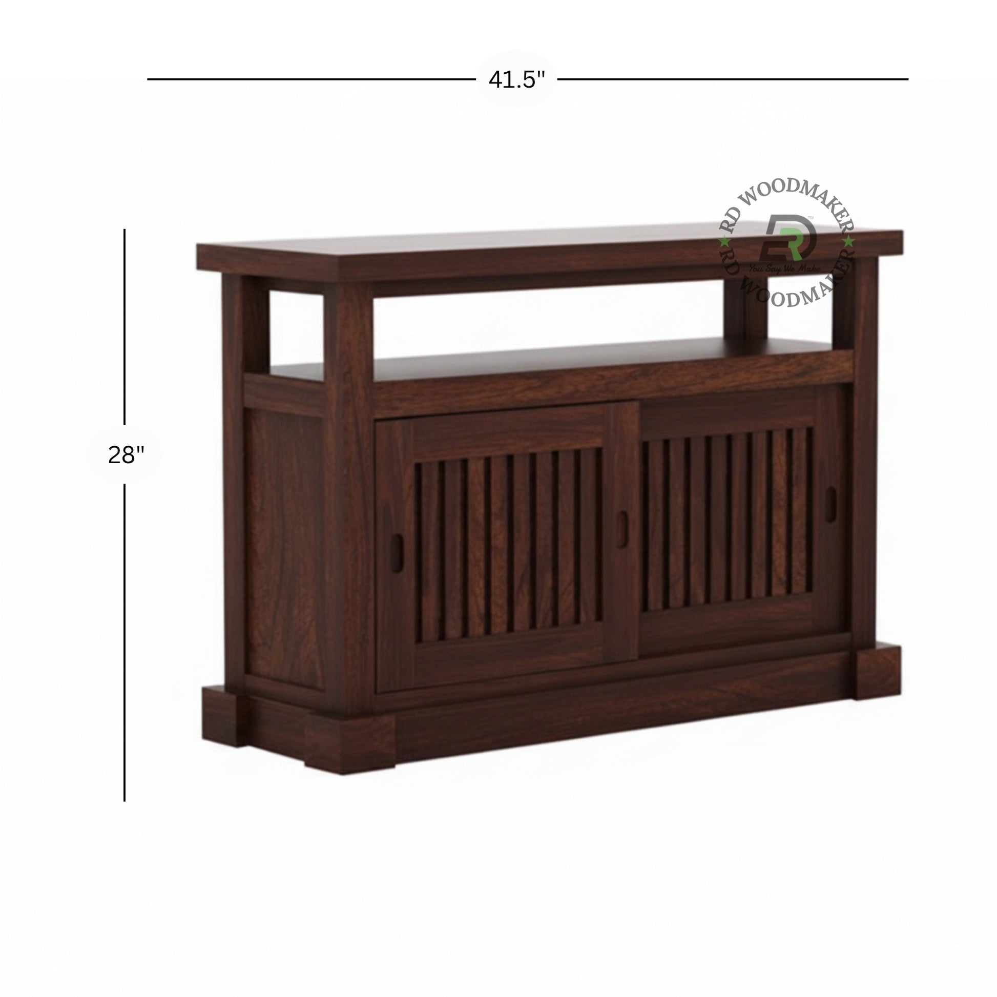 SLIDING PANEL STORAGE CONSOLE TABLE