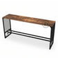 INDUSTRIAL METAL FRAME WOODEN CONSOLE TABLE