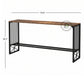 INDUSTRIAL METAL FRAME WOODEN CONSOLE TABLE