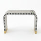 BONE INLAY WATERFALL CONSOLE TABLE
