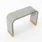 BONE INLAY WATERFALL CONSOLE TABLE