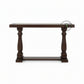 DOUBLE PEDESTAL SOLID WOOD CONSOLE TABLE