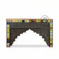 HANDCRAFTED MOSAIC CARVED ARCH CONSOLE TABLE