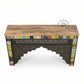 HANDCRAFTED MOSAIC CARVED ARCH CONSOLE TABLE