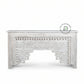 VINTAGE WHITE HANDCARVED HERITAGE CONSOLE TABLE