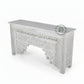 VINTAGE WHITE HANDCARVED HERITAGE CONSOLE TABLE