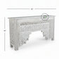 VINTAGE WHITE HANDCARVED HERITAGE CONSOLE TABLE