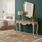 FRENCH STYLE CARVED CURVED LEG CONSOLE TABLE