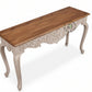 FRENCH STYLE CARVED CURVED LEG CONSOLE TABLE