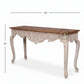FRENCH STYLE CARVED CURVED LEG CONSOLE TABLE