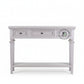 MINIMAL GREY THREE DRAWER CONSOLE TABLE WITH SHELF