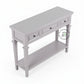 MINIMAL GREY THREE DRAWER CONSOLE TABLE WITH SHELF