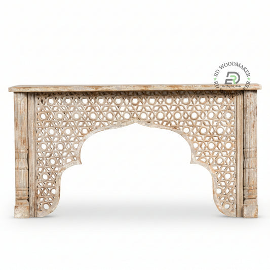 MOROCCAN JAALI ARCH CONSOLE TABLE