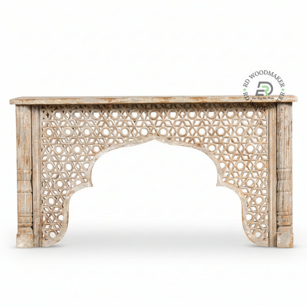 MOROCCAN JAALI ARCH CONSOLE TABLE