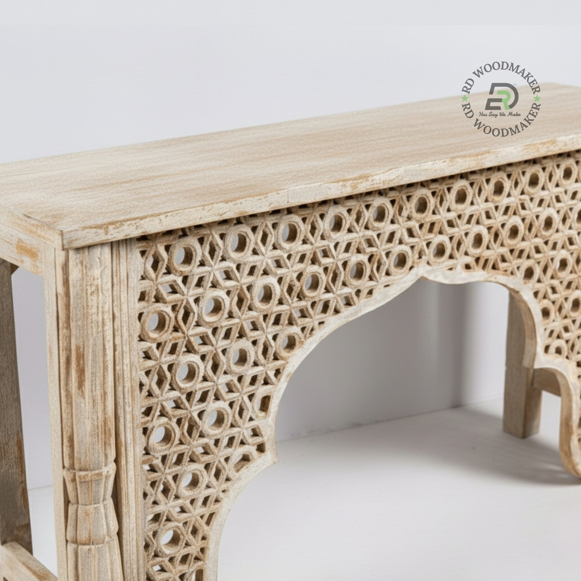 MOROCCAN JAALI ARCH CONSOLE TABLE