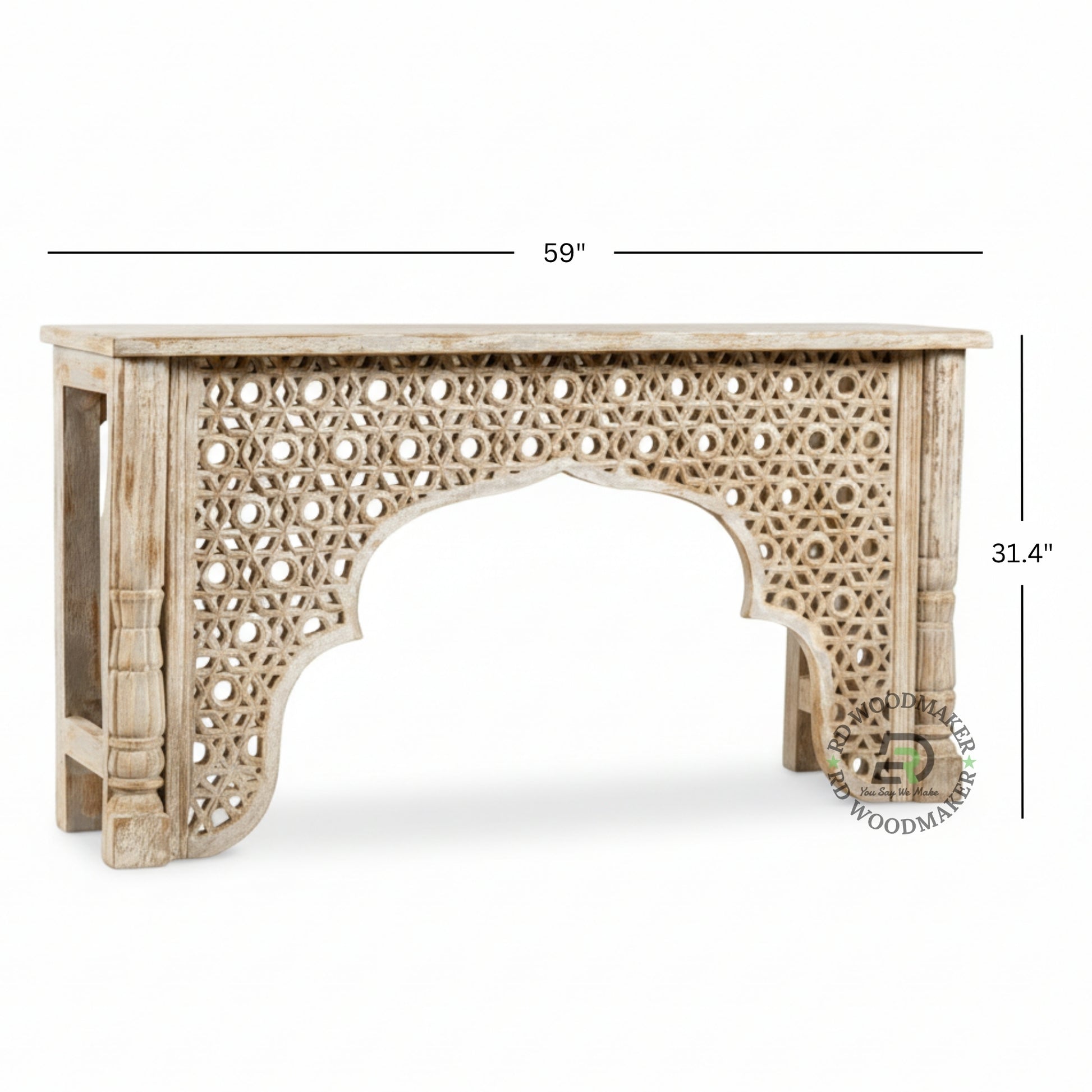 MOROCCAN JAALI ARCH CONSOLE TABLE
