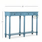 CLASSIC BLUE FOUR DRAWER LONG CONSOLE TABLE