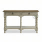 CLASSIC DOUBLE DRAWER TURNED LEG CONSOLE TABLE