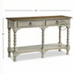 CLASSIC DOUBLE DRAWER TURNED LEG CONSOLE TABLE