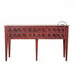 VINTAGE MULTI DRAWER CARVED CONSOLE TABLE