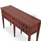 VINTAGE MULTI DRAWER CARVED CONSOLE TABLE