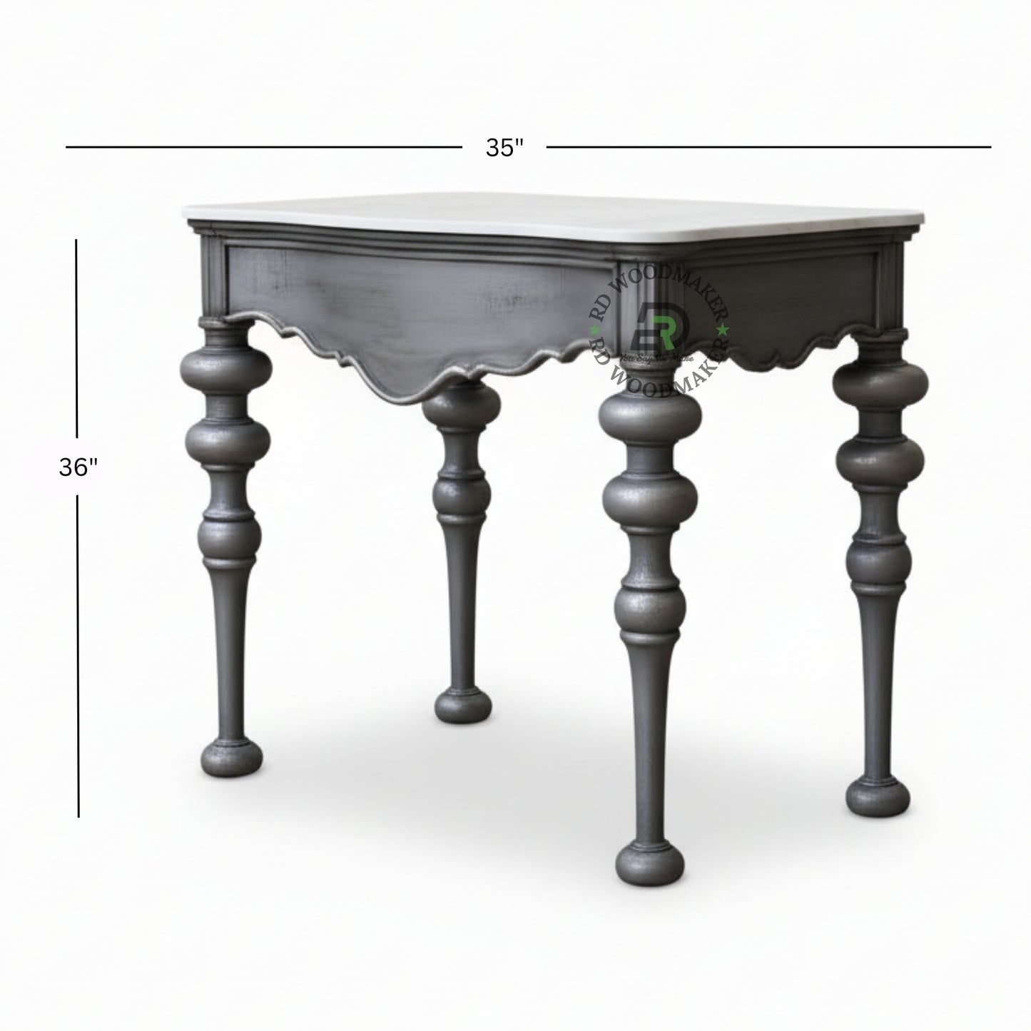 SCULPTED CLASSIC TURNED LEG CONSOLE TABLE