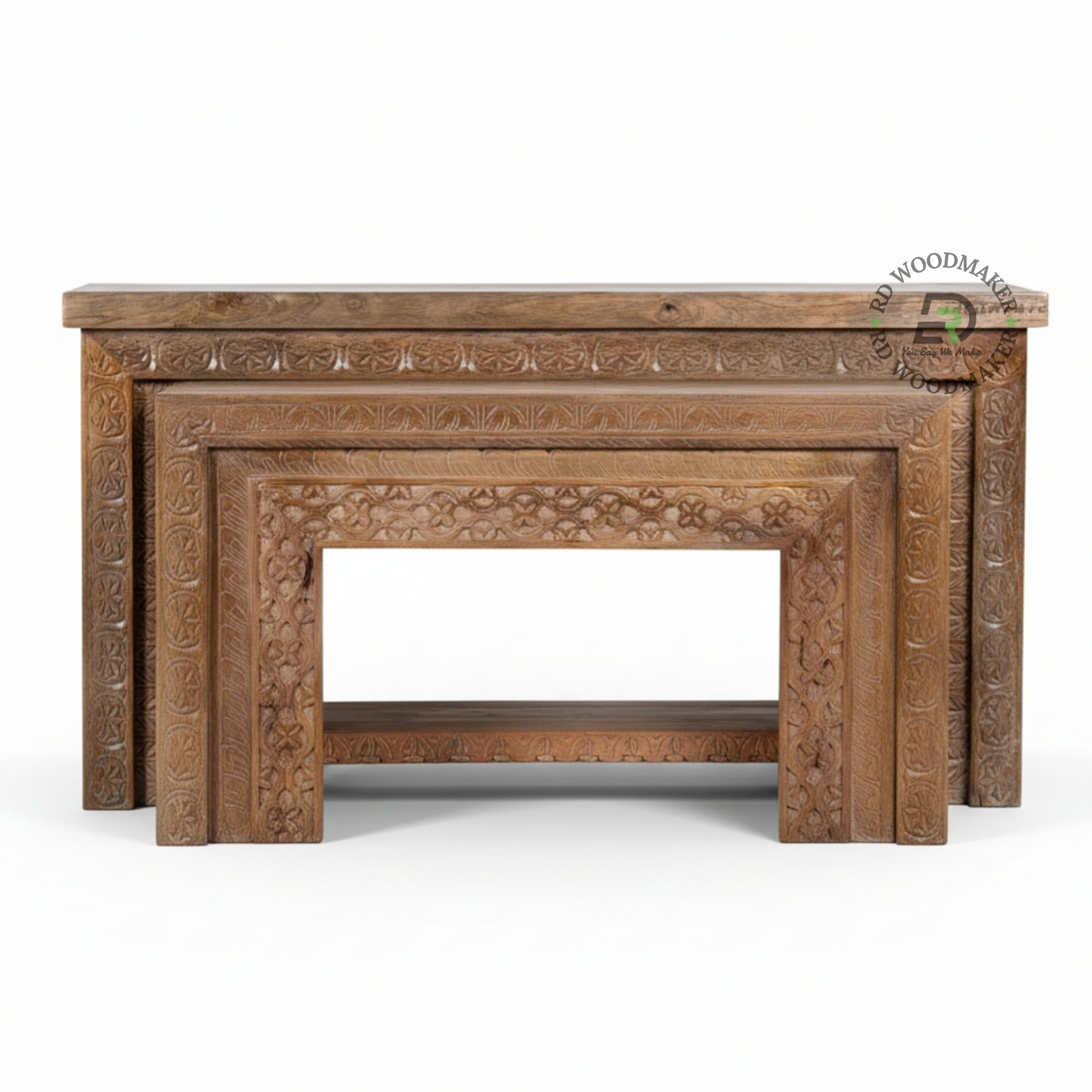 HANDCARVED FRAME STYLE WOODEN CONSOLE TABLE