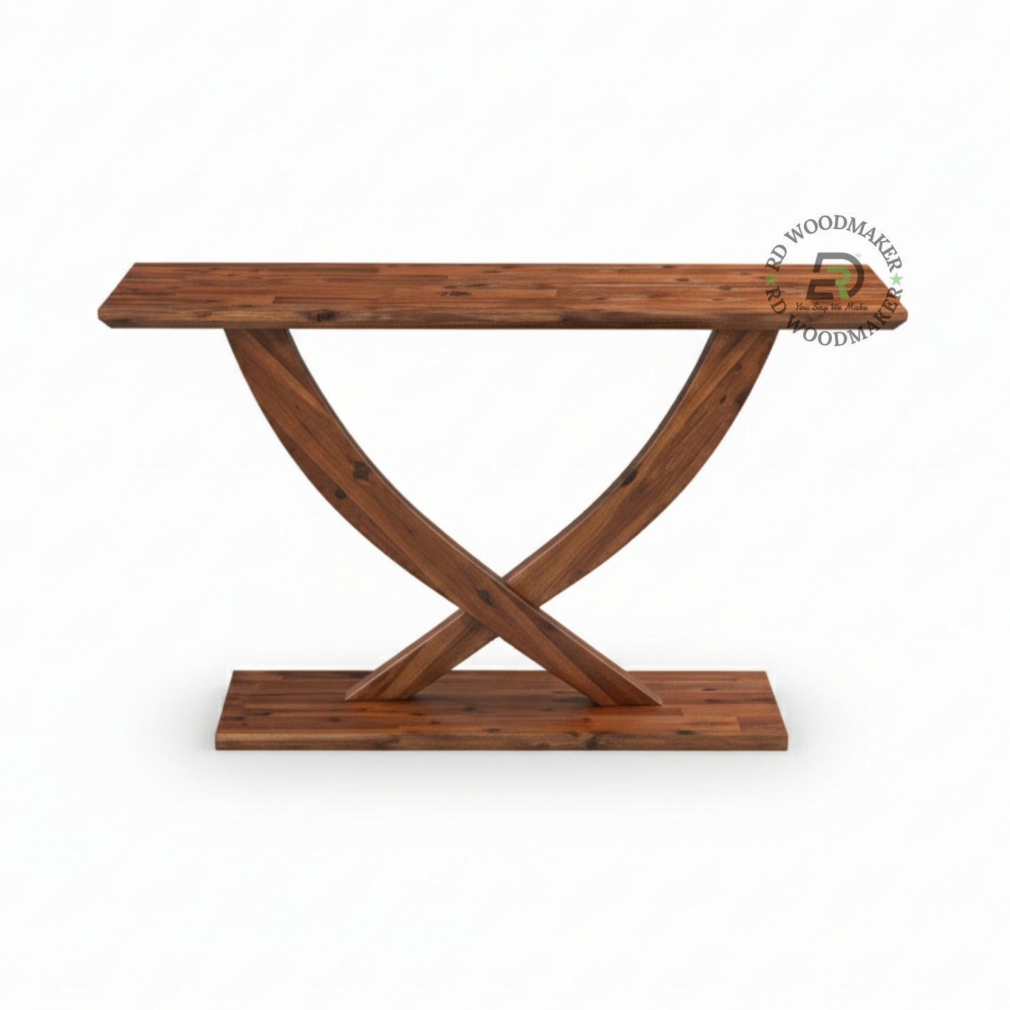 CROSS BASE SOLID WOOD CONSOLE TABLE