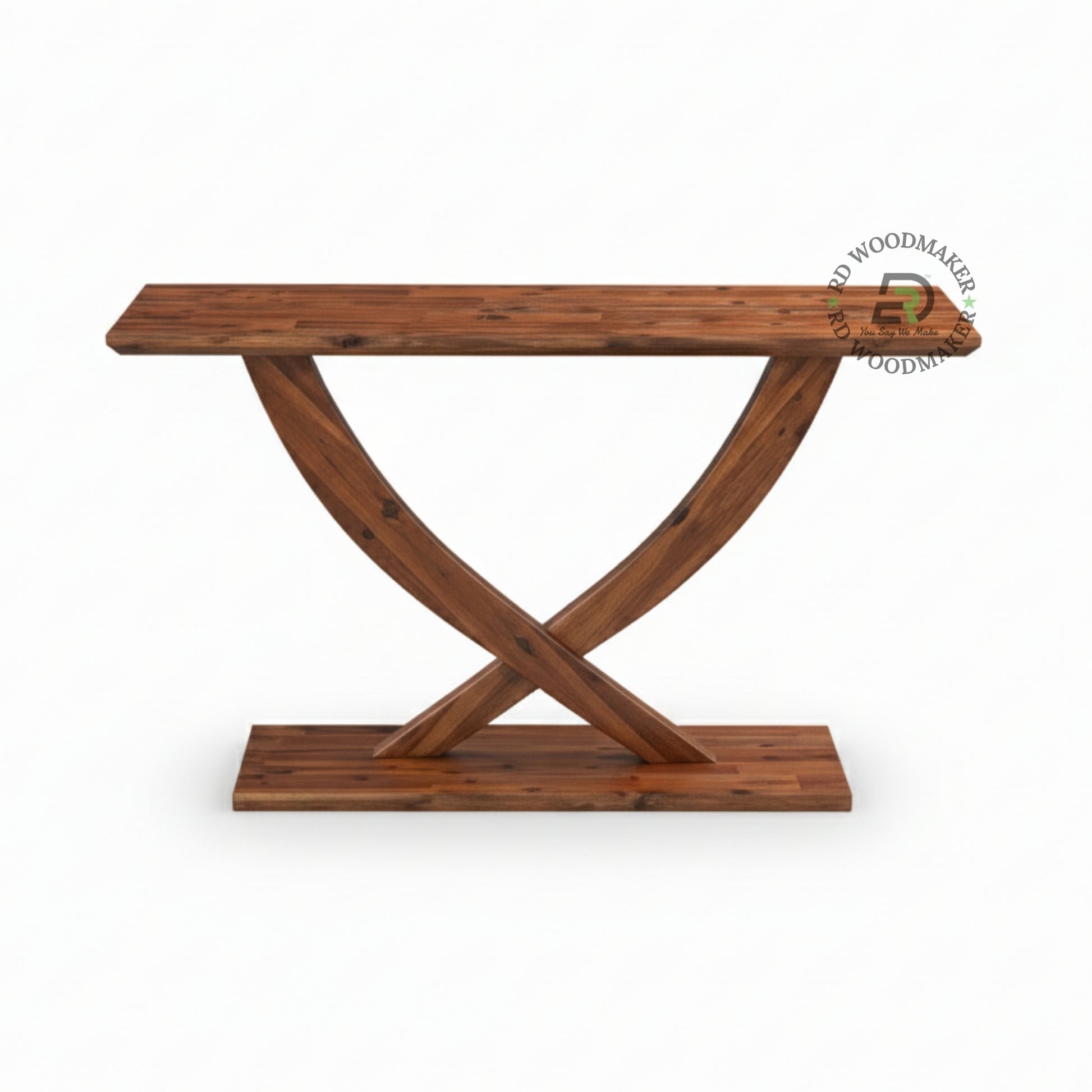 CROSS BASE SOLID WOOD CONSOLE TABLE