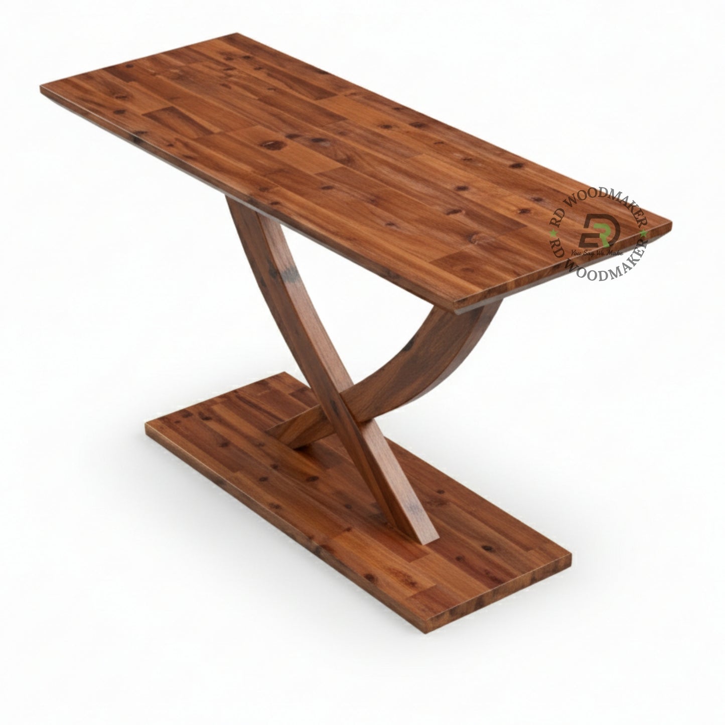 CROSS BASE SOLID WOOD CONSOLE TABLE