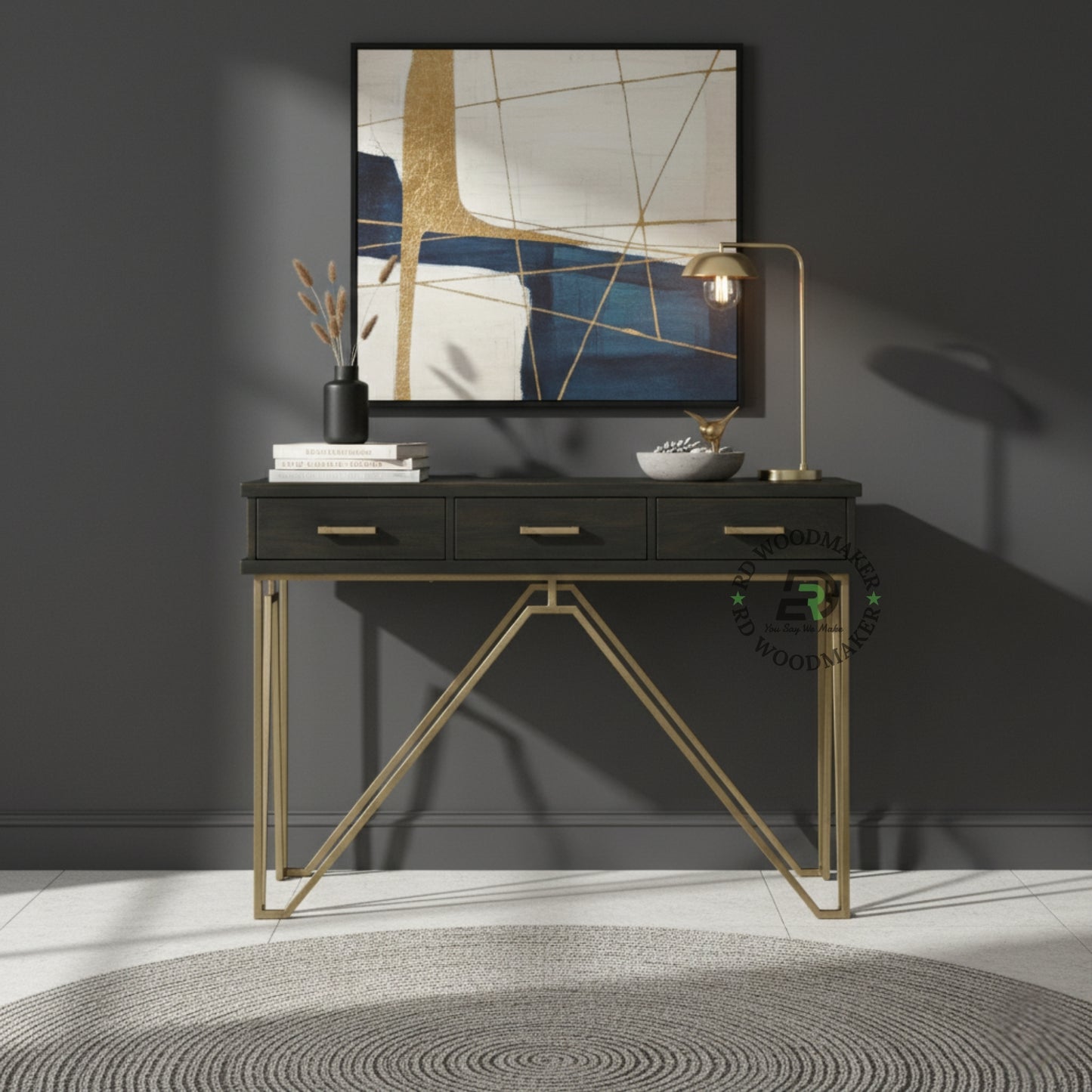 LUXORA METAL FRAME CONSOLE TABLE
