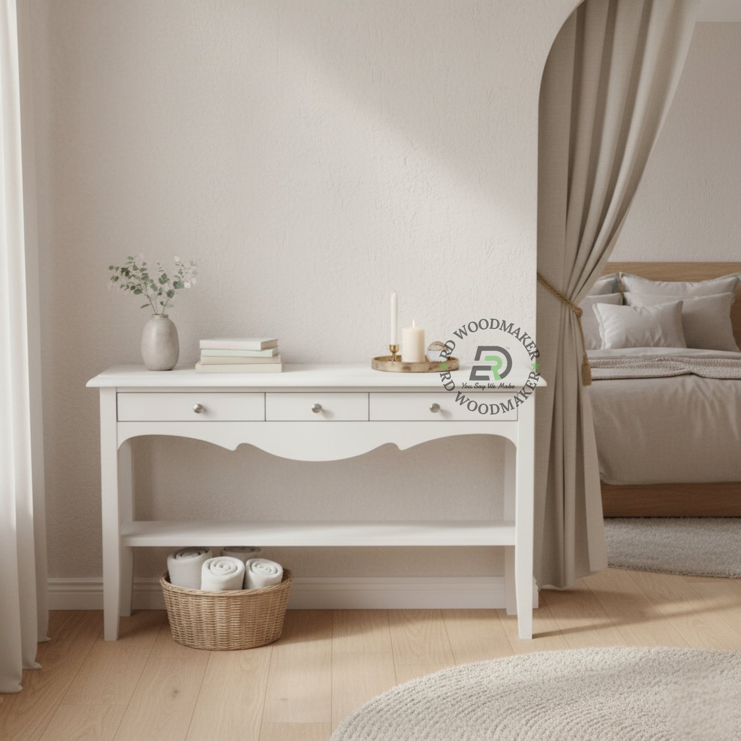  CLASSIC STORAGE CONSOLE TABLE WITH SHELF